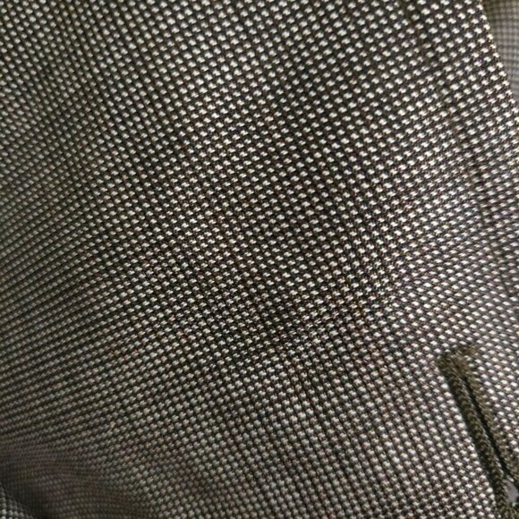 Max Mara Brown Patterned Wool Silk Asymetrical Button-Front Jacket Size 4 - Picture 6 of 9